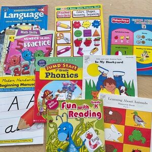 Pre-k kindergarten teaching book lot. NINE books